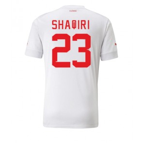 Szwajcaria Xherdan Shaqiri #23 Koszulka Wyjazdowych MŚ 2022 Krótki Rękaw